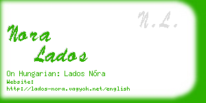 nora lados business card